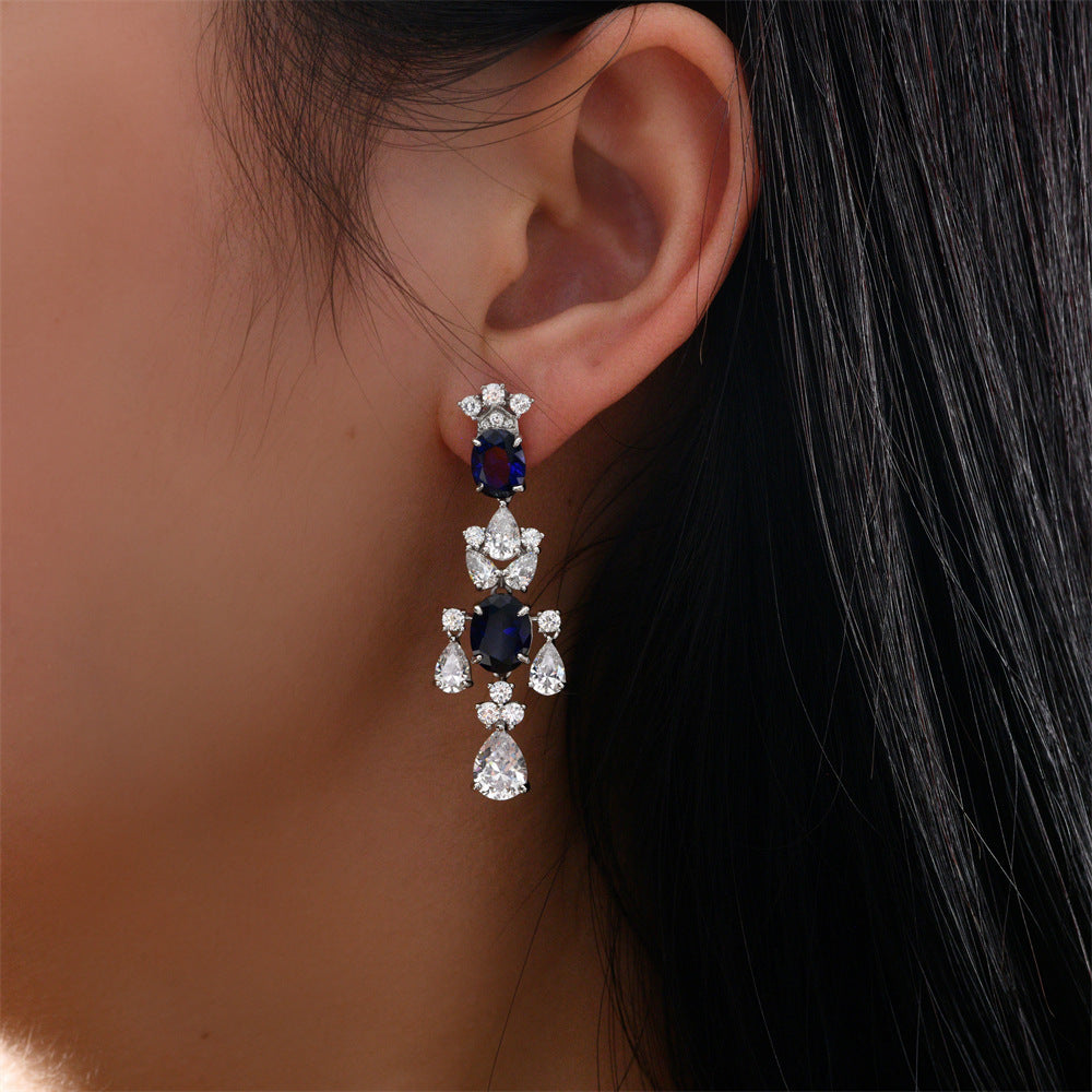 3CT sapphire stud earrings