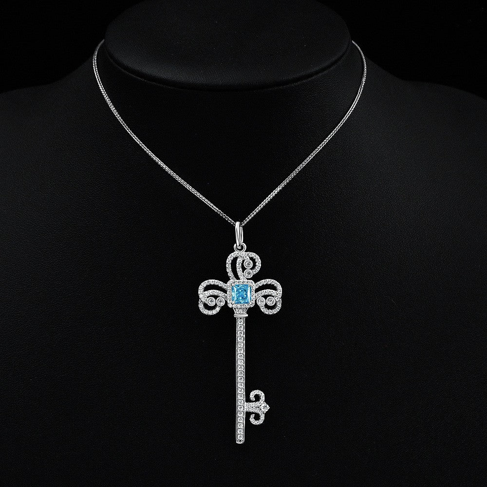 Carbon diamond ice flower cut iris necklace