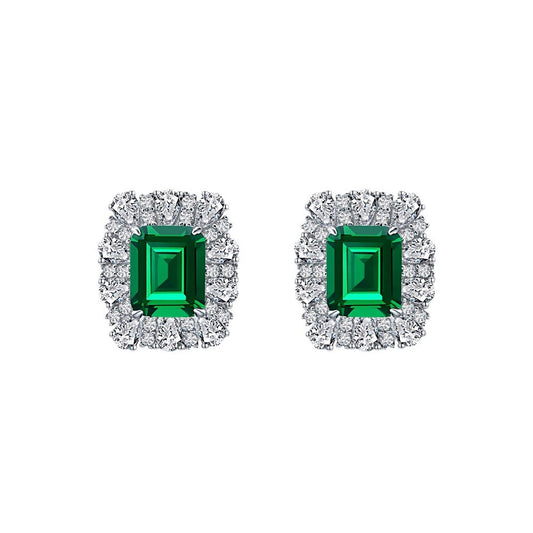 Emerald European retro high-end earrings