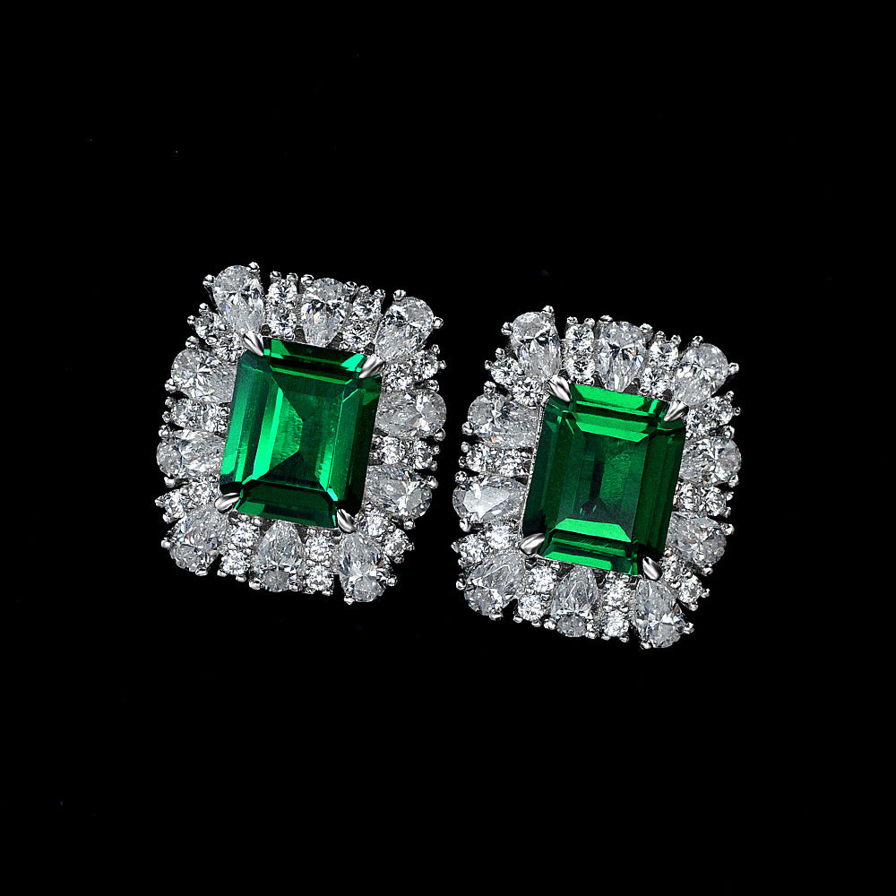 Emerald European retro high-end earrings