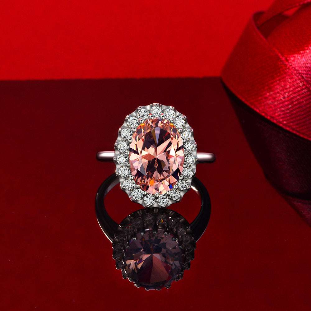 Stylish and elegant Morgan pink 8 carat flower-shaped diamond ring