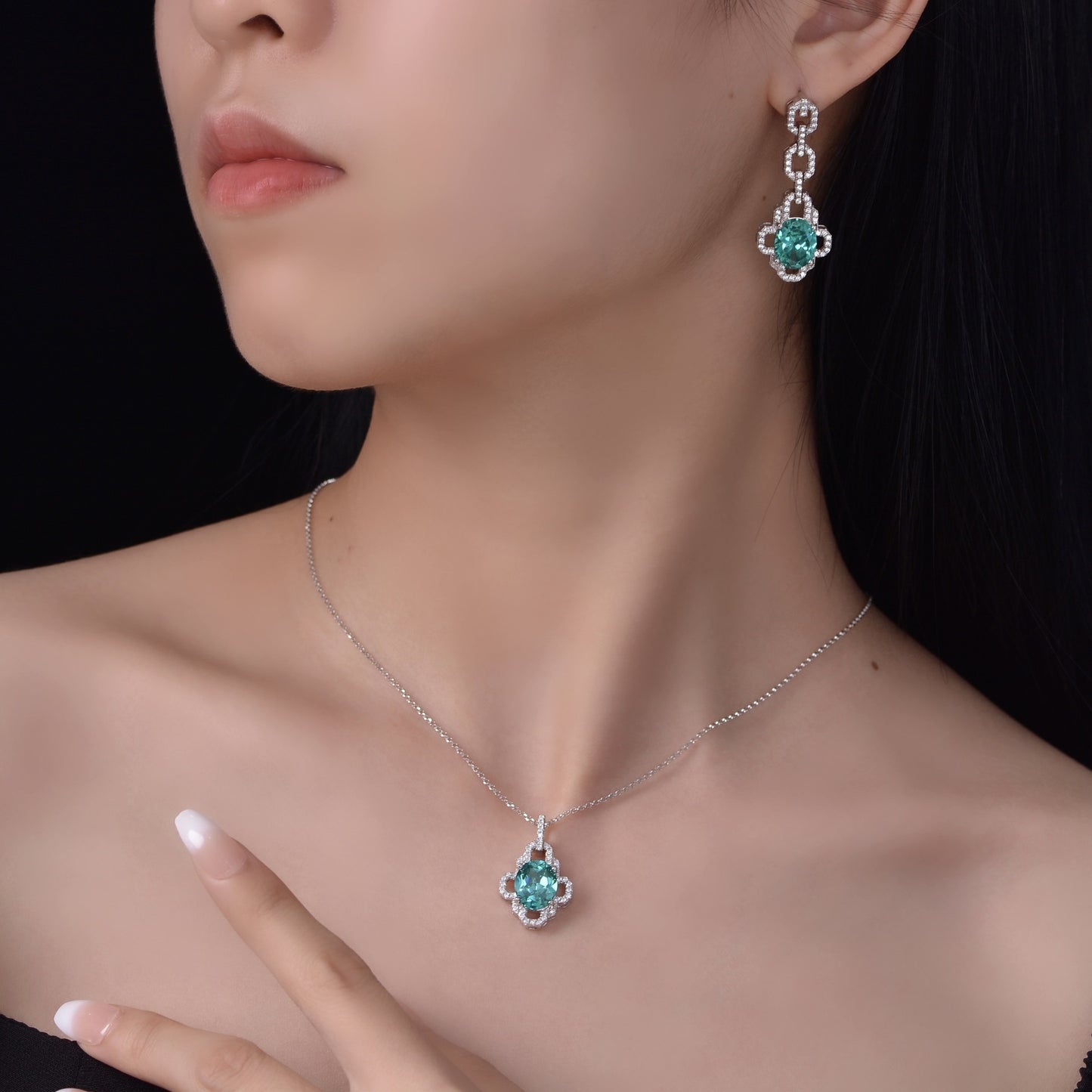 Paraiba earrings luxury high-end earrings