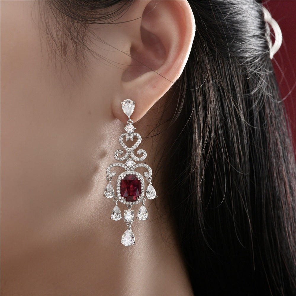 Long retro style earrings