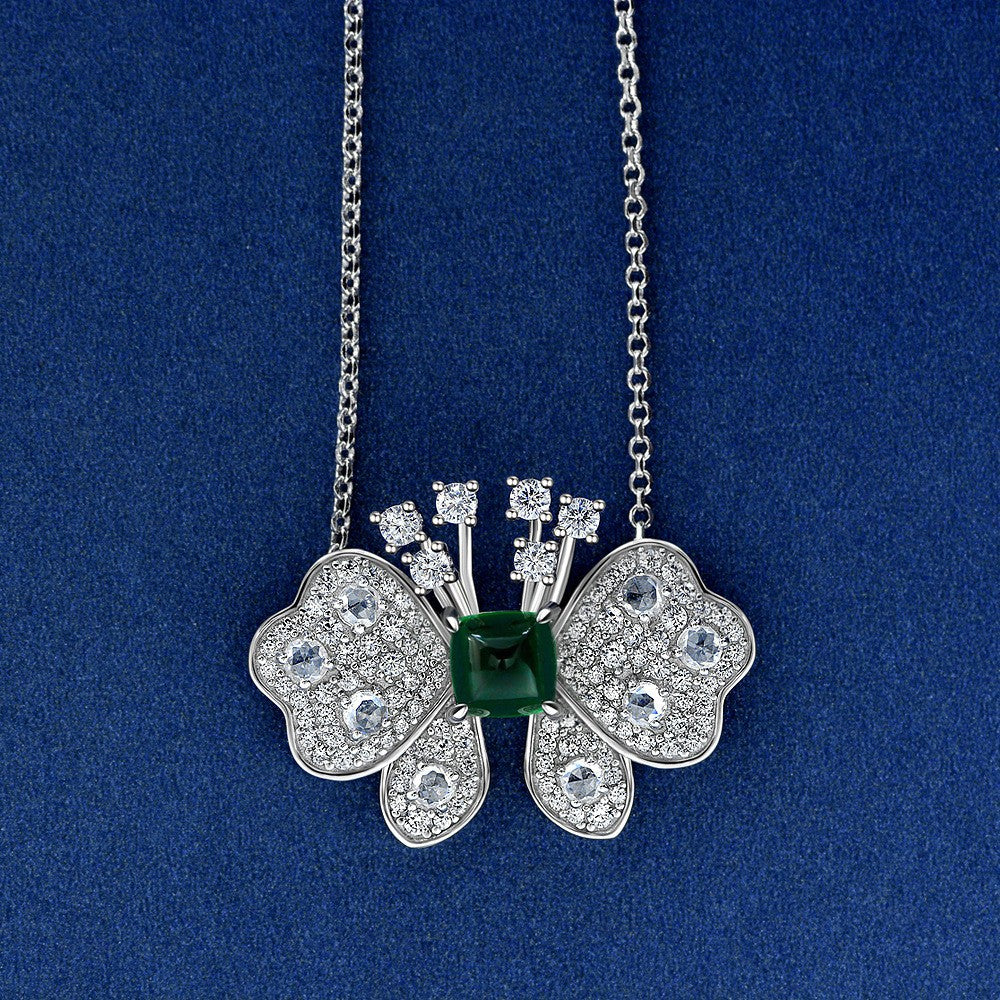 Sugar Tower Cultured Emerald Necklace