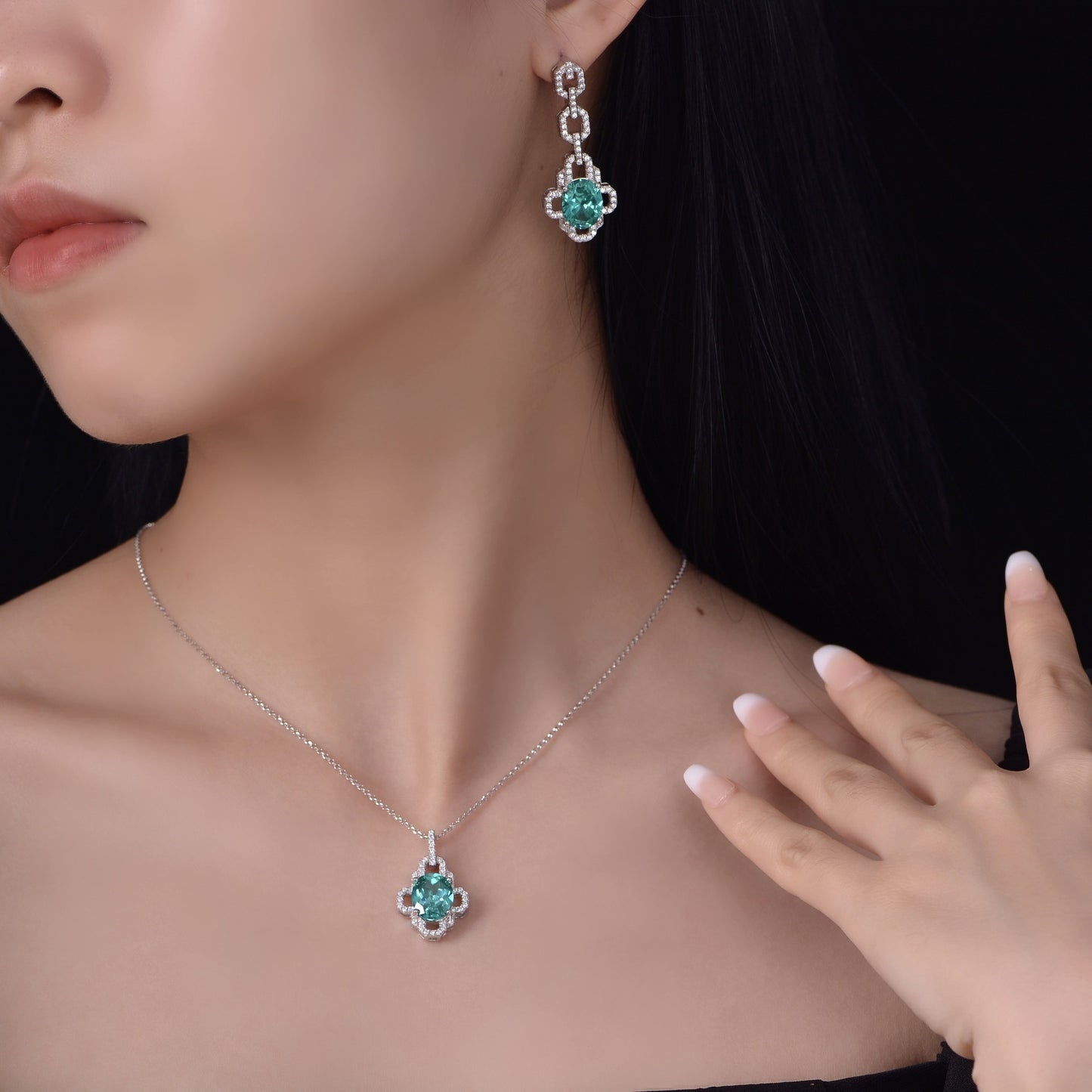 Paraiba earrings luxury high-end earrings