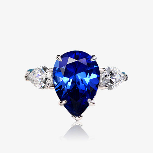 Water drop high carbon diamond 5 carat simple personalized ring women's diamond ring