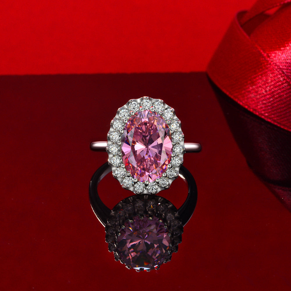 Stylish and elegant Morgan pink 8 carat flower-shaped diamond ring