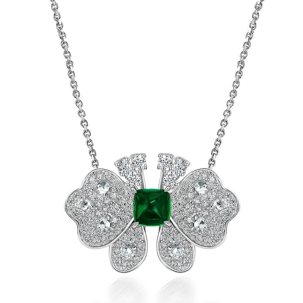 Sugar Tower Cultured Emerald Necklace