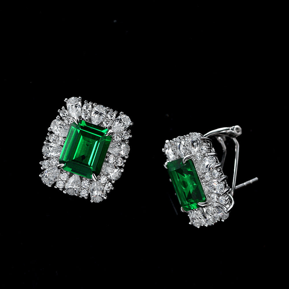 Emerald European retro high-end earrings