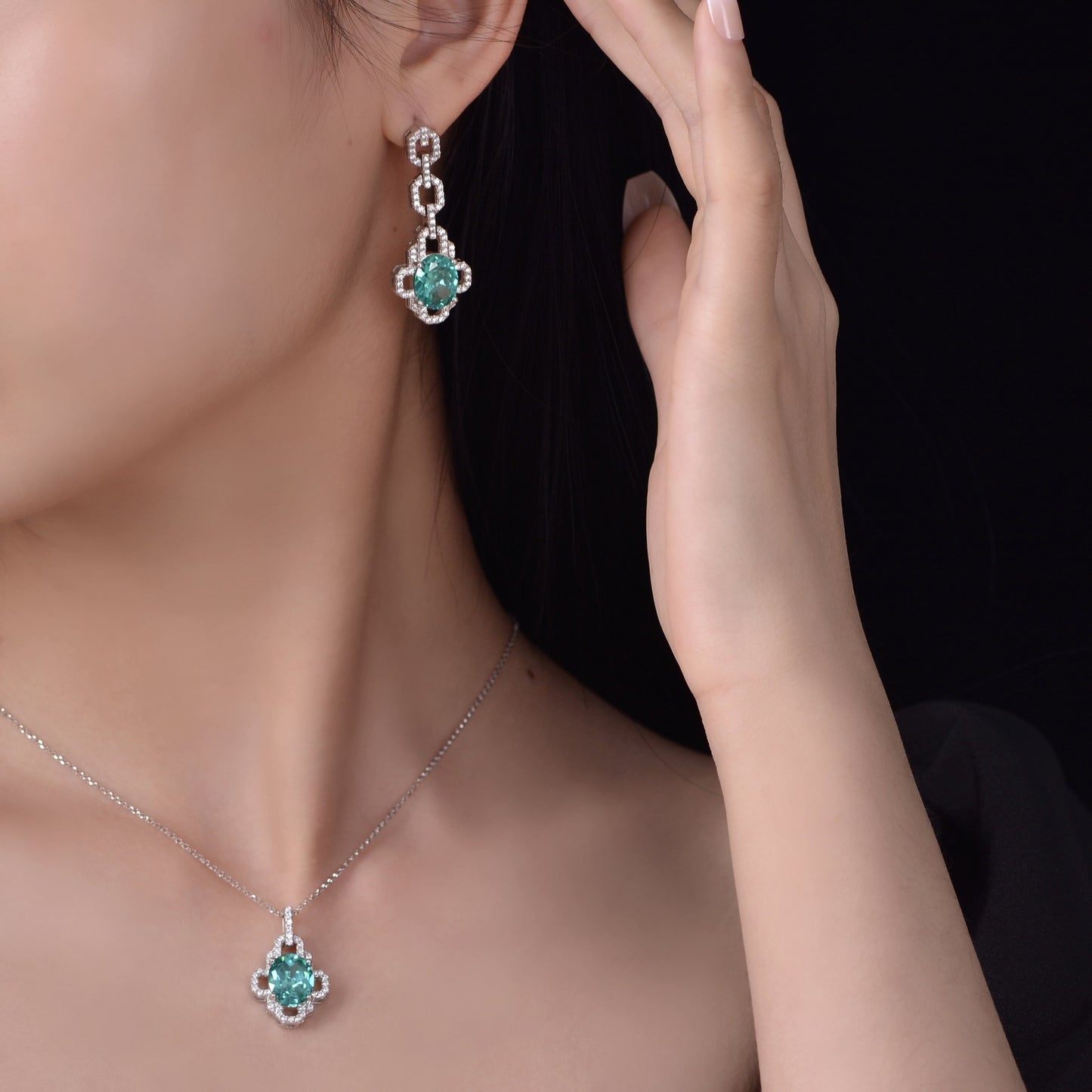 Paraiba earrings luxury high-end earrings